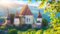 Beautiful medieval architecture of Biertan fortified Saxon church in Romania protected by Unesco World Heritage Site