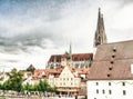 Beautiful medieval architecture of Regensburg, Germany