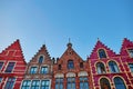 Beautiful medieval buildings on Grote Markt square in Brugge Royalty Free Stock Photo