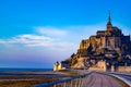 Beautiful medieval castle of Mont Saint Michel, France. Located on the island Royalty Free Stock Photo