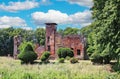 Beautiful medieval castle ruin with water moat and garden - Kasteel Bleijenbeek, Afferden, Netherlands Royalty Free Stock Photo