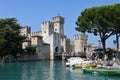 Beautiful medieval castle in Sirmione Garda lake Italy Europe