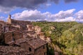 Beautiful medieval italian town with old houses, Sorano, Tuscany, Grosetoo, Italy Royalty Free Stock Photo