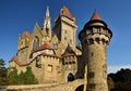 Beautiful medieval Kreuzenstein castle in Leobendorf village. Near Vienna, Austria - Europe. Autumn day. Royalty Free Stock Photo