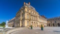 Beautiful Medieval landmark - royal hunting castle Fontainbleau . Royalty Free Stock Photo