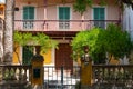 Beautiful Medieval Streets of Valldemossa Village with pots and garden, Mallorca, Spain Royalty Free Stock Photo