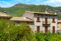 Beautiful Medieval Streets of Valldemossa Village with pots and garden, Mallorca, Spain Royalty Free Stock Photo