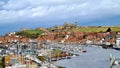 Whitby Abbey and Harbour Royalty Free Stock Photo