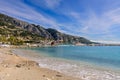 Beautiful Mediterranean beach in Menton town