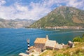 Beautiful Mediterranean landscape. Montenegro, Adriatic Sea, Bay of Kotor Royalty Free Stock Photo