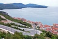 Lustica bay. Montenegro. City, water.