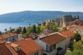 Beautiful Mediterranean landscape. Montenegro. View of Herceg Novi city