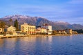 Beautiful Mediterranean landscape on sunny winter day. Montenegro. View of Tivat city Royalty Free Stock Photo