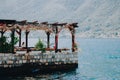 Beautiful mediterranean landscape - town Perast, Kotor bay