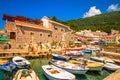 Beautiful mediterranean landscape - town Petrovac, Montenegro