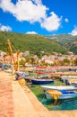 Beautiful mediterranean landscape - town Petrovac, Montenegro