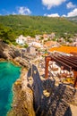 Beautiful mediterranean landscape - town Petrovac, Montenegro