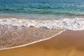 Beautiful mediterranean water lapping on the shore