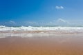 Beautiful mediterranean water lapping on the shore