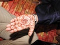 Beautiful mehandi design in kid hand during event