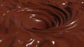 Beautiful melted chocolate. Illustration suitable for chocolate bar promotion. 3D render.