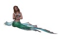 Mermaid Sitting With Hand Held Out Royalty Free Stock Photo