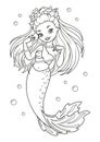 Beautiful Mermaid Fashionista Coloring Page