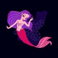 Beautiful Mermaid Vector Illustration