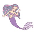 Beautiful Mermaid Vector Illustration