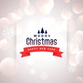 Beautiful merry christmas festival shiny card design