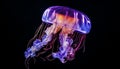Beautiful and mesmerizing giant bell jellyfish gracefully drifting in the sparkling turquoise water