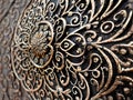 beautiful metal door with a pattern, AI Generated