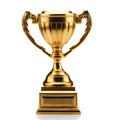 Beautiful metal, Golden trophy on isolated background,AI generated Royalty Free Stock Photo