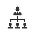 Business hierarchy structure icon