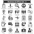 Business & office Icon set - Black series Royalty Free Stock Photo