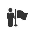 Businessman Flag Icon