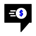 Chat dollar message money icon