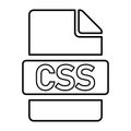 CSS File Format Icon Royalty Free Stock Photo