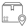 Delivery Location Tracking Icon In Outline Style