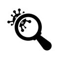 Find Bacteria Icon. Search germs icon