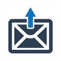 Forward email icon. Send message icon