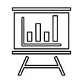 Graphical Presentation Icon In Outline Style