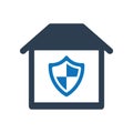 Home Security Icon, Home insurance icon Royalty Free Stock Photo