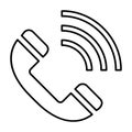 Hot Line,Call Icon In Outline Style