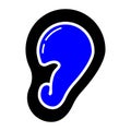 Human ear Vector Icon Royalty Free Stock Photo