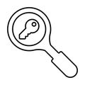 Keyword Search Icon In Outline Style Royalty Free Stock Photo