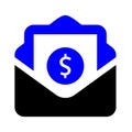 Mail Envelope With Dollar Icon Royalty Free Stock Photo