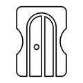 Pencil Sharpner Icon In Outline Style Royalty Free Stock Photo