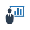 Presenting Statistics Report Icon