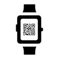 Qr code smart watch icon